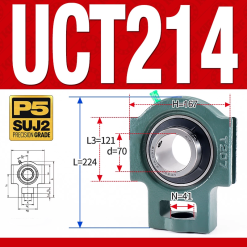 Gối đỡ vòng bi UCT214  (Tiêu chuẩn - Đường kính trong 70 mm)