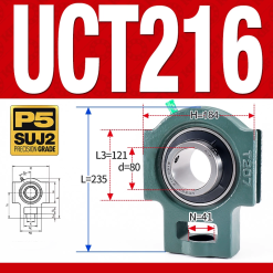Gối đỡ vòng bi UCT216  (Tiêu chuẩn - Đường kính trong 80 mm)