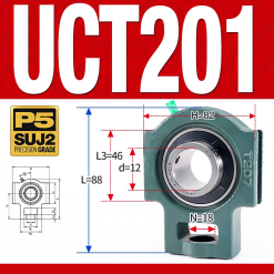 Gối đỡ vòng bi UCT201  (Tiêu chuẩn - Đường kính trong 12 mm)