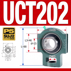 Gối đỡ vòng bi UCT202  (Tiêu chuẩn - Đường kính trong 15 mm)