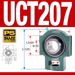 Gối đỡ vòng bi UCT207  (Tiêu chuẩn - Đường kính trong 35 mm)