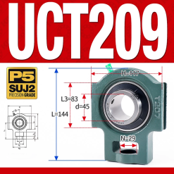 Gối đỡ vòng bi UCT209  (Tiêu chuẩn - Đường kính trong 45 mm)