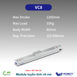VC8 Module truyền động tuyến tính vít me Dòng VC (Chống xoắn, Tải trọng nặng)