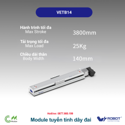 VETB14 Module truyền động tuyến tính dây đai Dòng VETB (Mô-đun tuyến tính dây đai định thời)