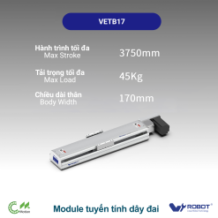 VETB17 Module truyền động tuyến tính dây đai Dòng VETB (Mô-đun tuyến tính dây đai định thời)
