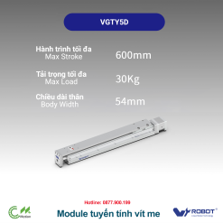 VGTYD5 Module truyền động tuyến tính vít me Dòng VGTYD (Mỏng nhẹ, Lực đẩy cao)