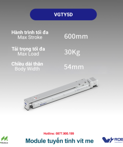 VGTYD5 Module truyền động tuyến tính vít me Dòng VGTYD (Mỏng nhẹ, Lực đẩy cao)