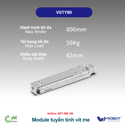 VGTYD8 Module truyền động tuyến tính vít me Dòng VGTYD (Mỏng nhẹ, Lực đẩy cao)