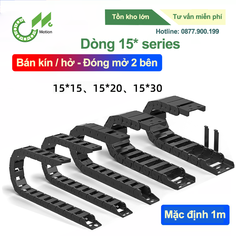 Xích nhựa cầu dòng 15* nắp kín - hở