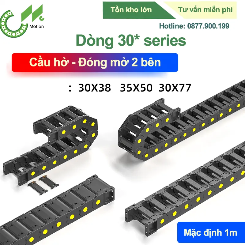 Xích nhựa cầu dòng 30* nắp kín - hở