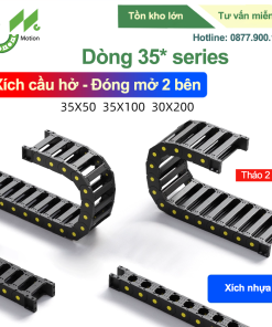 Xích nhựa cầu dòng 35* nắp kín - hở