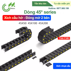 Xích nhựa cầu dòng 45* nắp kín - hở