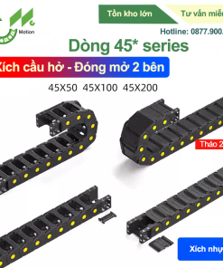 Xích nhựa cầu dòng 45* nắp kín - hở