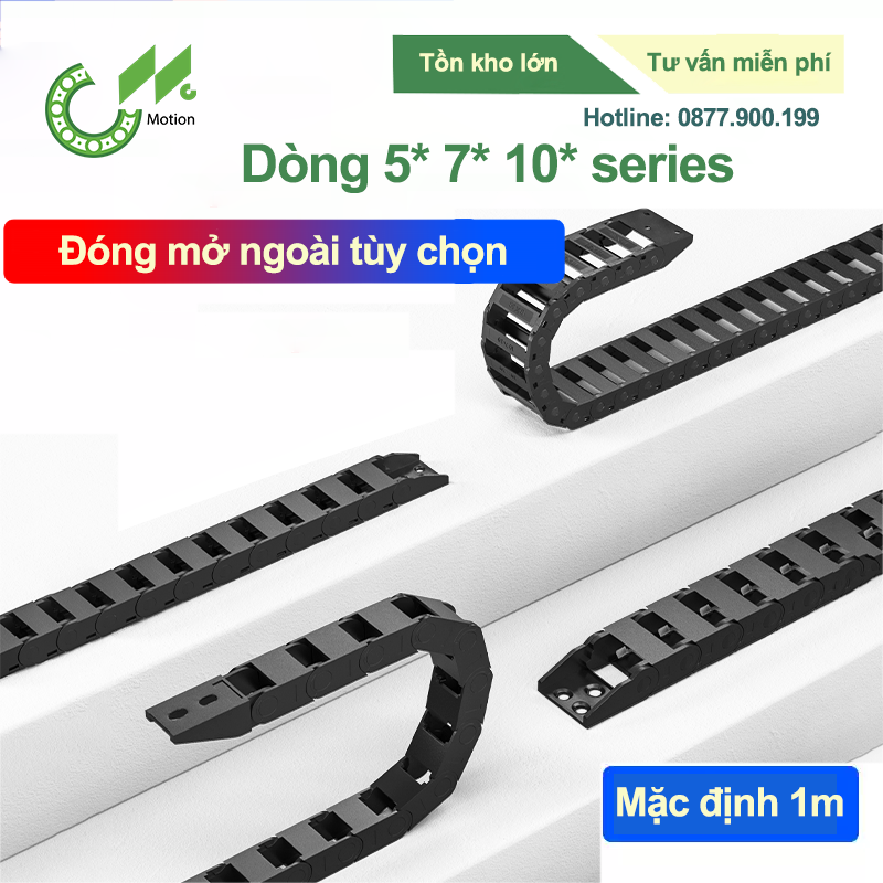 Xích nhựa cầu dòng 5* 7* 10 * nắp kín - hở