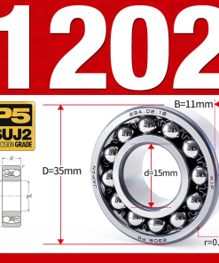 Vòng bi - bạc đạn tự lựa 1202 (Bi cầu - 2 dãy - 15*35*11 mm)