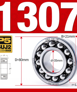 Vòng bi - bạc đạn tự lựa 1307 (Bi cầu - 2 dãy - 35*80*21 mm)