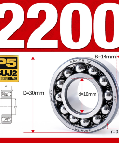 Vòng bi - bạc đạn tự lựa 2200 (Bi cầu - 2 dãy - 10*30*14 mm)