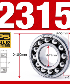 Vòng bi - bạc đạn tự lựa 2322 (Bi cầu - 2 dãy - 110*240*80 mm)