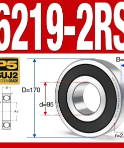 Vòng bi - bạc đạn 6219-2RS (Phớt kim loại - 95*170*32 mm)