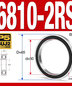 Vòng bi - bạc đạn 6810-2RS  (Phớt cao su -  50*65*7 mm)