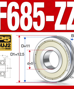 Vòng bi - bạc đạn F685-ZZ (Mặt bích - 5*11*5 mm)