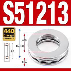 Vòng bi - bạc đạn S51213 (Chặn trục - Inox440C - 5*100*27 mm)