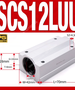 Con trượt tròn thân dài SCS12LUU (Gối trượt tròn mặt vuông)