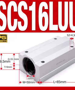 Con trượt tròn thân dài SCS16LUU (Gối trượt tròn mặt vuông)