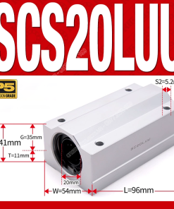 Con trượt tròn thân dài SCS20LUU (Gối trượt tròn mặt vuông)