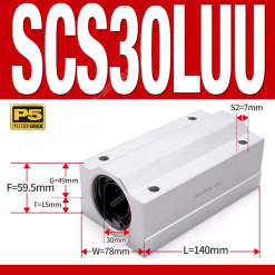 Con trượt tròn thân dài SCS30LUU (Gối trượt tròn mặt vuông)