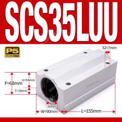 Con trượt tròn thân dài SCS35LUU (Gối trượt tròn mặt vuông)