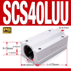 Con trượt tròn thân dài SCS40LUU (Gối trượt tròn mặt vuông)