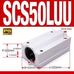 Con trượt tròn thân dài SCS50LUU (Gối trượt tròn mặt vuông)