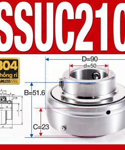 Vòng bi gối SSUC210 (Inox 304 - Đường kính trong 50 mm)