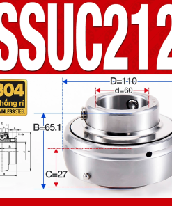 Vòng bi gối SSUC212 (Inox 304 - Đường kính trong 60 mm)
