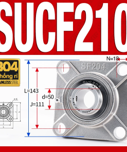 Gối đỡ vòng bi SUCF210 (Inox 304 - Đường kính trong 50 mm)