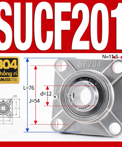 Gối đỡ vòng bi SUCF201 (Inox 304 - Đường kính trong 12 mm)