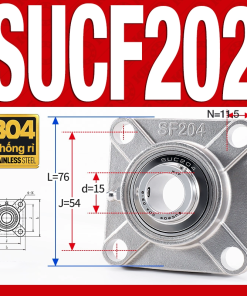 Gối đỡ vòng bi SUCF202 (Inox 304 - Đường kính trong 15 mm)