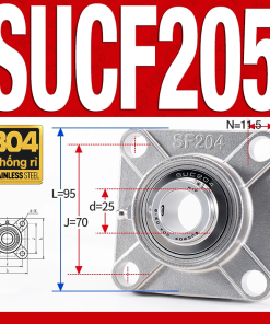 Gối đỡ vòng bi SUCF205 (Inox 304 - Đường kính trong 25 mm)