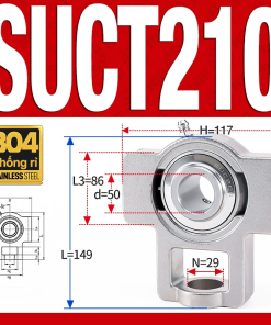 Gối đỡ vòng bi SUCT210 (Inox 304 - Đường kính trong 50 mm)
