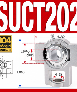 Gối đỡ vòng bi SUCT202 (Inox 304 - Đường kính trong 15 mm)