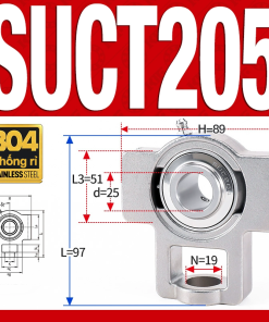 Gối đỡ vòng bi SUCT205 (Inox 304 - Đường kính trong 25 mm)