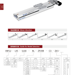 00220VBF12206 vLcau 1 VBF12 Module truyền động tuyến tính dây đai Dòng VBF (Bệ trượt tuyến tính dây đai định thời)
