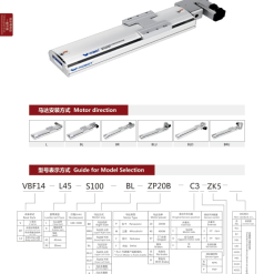 00220VBF14206 IFZ9k 1 VBF14 Module truyền động tuyến tính dây đai Dòng VBF (Bệ trượt tuyến tính dây đai định thời)