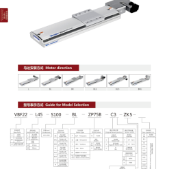 00220VBF22203 qFflj 1 VBF22 Module truyền động tuyến tính dây đai Dòng VBF (Bệ trượt tuyến tính dây đai định thời)