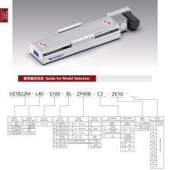 00220VETB22201 TqDw 1 1 VETB22 Module truyền động tuyến tính dây đai Dòng VETB (Mô-đun tuyến tính dây đai định thời)