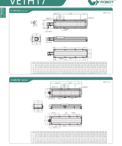 VETH17 Module truyền động tuyến tính vít me Dòng VETH 8 00220VETH17205 8U4P1 1