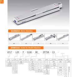 00220VF17201 iP8Ac 1 VF17 Module truyền động tuyến tính vít me Dòng VF (Chống xoắn)