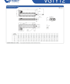 VGTY12 Module truyền động tuyến tính vít me Dòng VGTY (Mô-đun xi lanh điện tích hợp) 11 00220VGTY12203 VBbvB 2