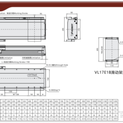00220VL17202 13MQg VL17 Động cơ tuyến tính Dòng VL (Bộ truyền động động cơ tuyến tính bán kín)
